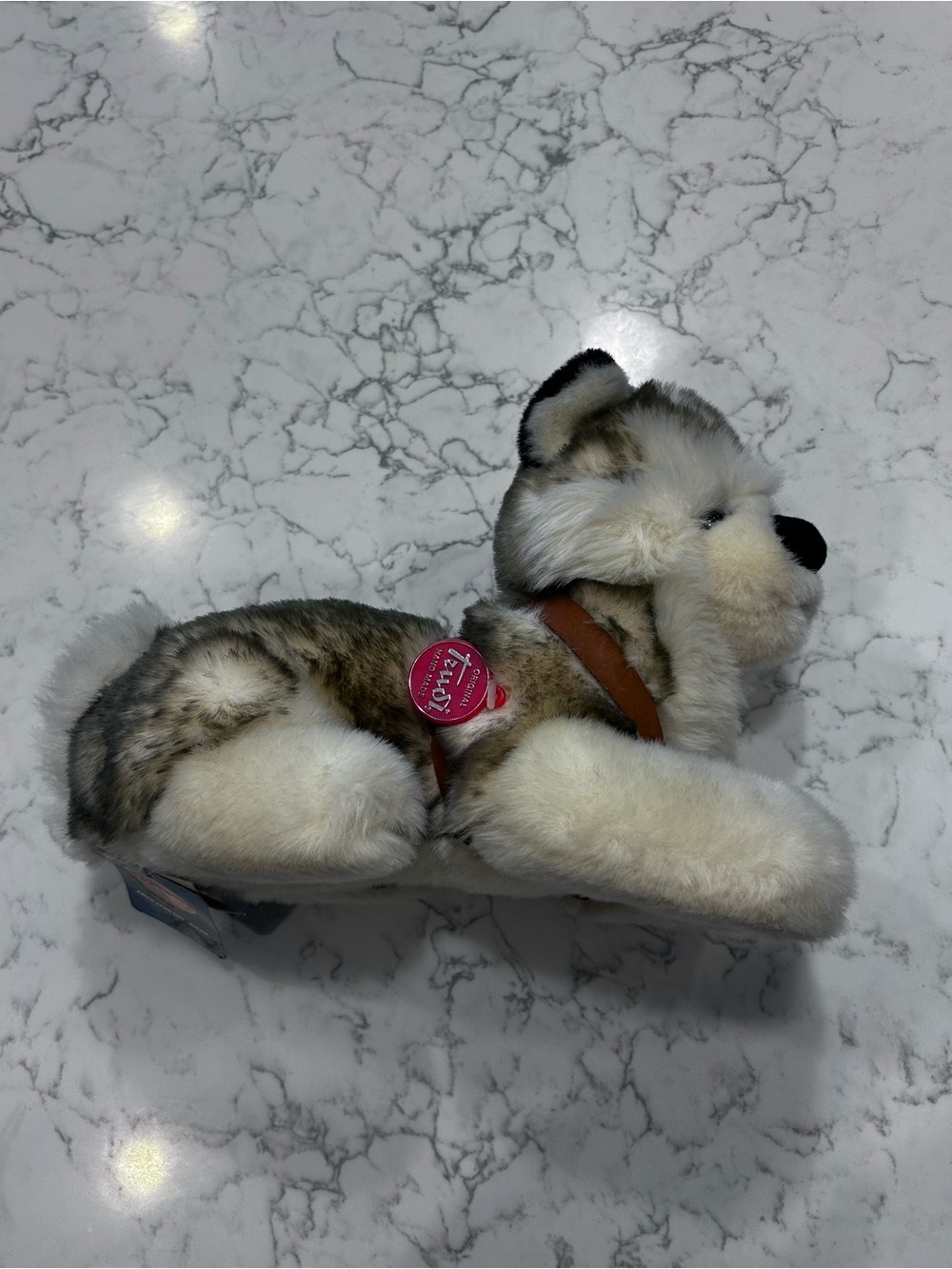 Trudi Classico Handmade Husky Dog Stuffed Animal